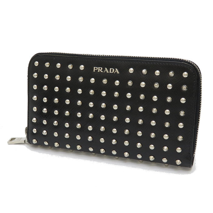 PRADA/プラダ】 1M0506 スタッズ 長財布 パテントレザー 黒 ユニセックス【中古】【真子質店】【NN】 【ITx】 – 真子質店  PawnShopMAKO