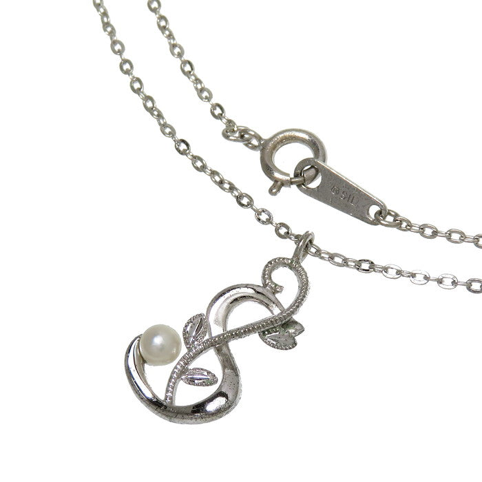 MIKIMOTO 【ミキモト】　美品　ネックレス MIKIMOTO/ミキモト】 真珠 3.4mm ネックレス シルバー 2.6g 43cm