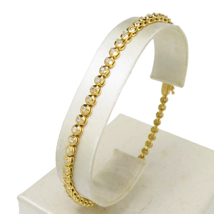 テニス ダイヤモンド 計0.50ct ブレスレット K18ゴールド 18金 6.6g 