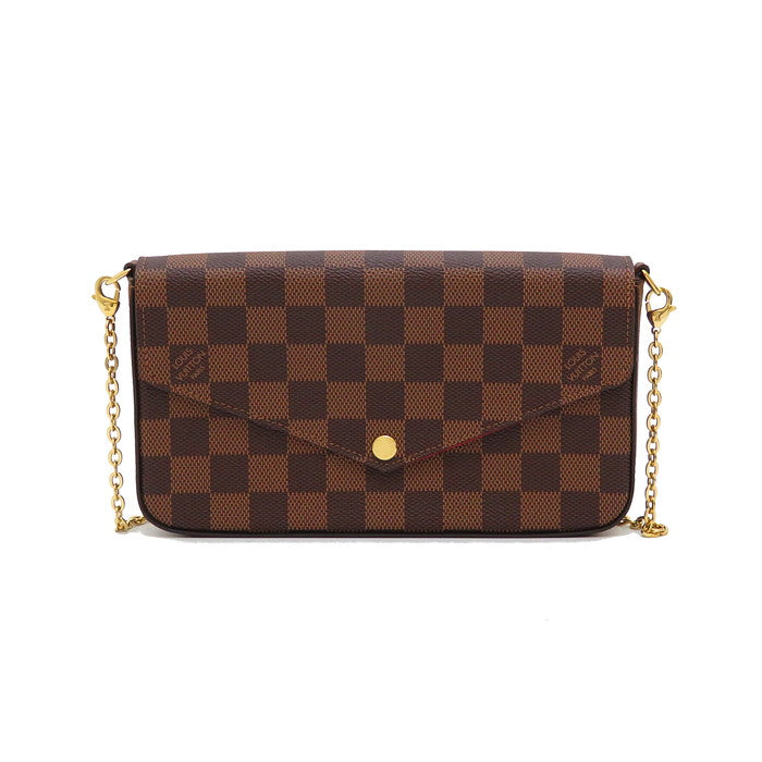 LOUIS VUITTON ルイ・ヴィトン/ポシェットフェリシー/ダミエ/エベヌ/N63032/CA0***/SAランク/93【中古】 LOUIS VUITTON/ルイ・ヴィトン】 ポシェット・フェリシー ダミエ