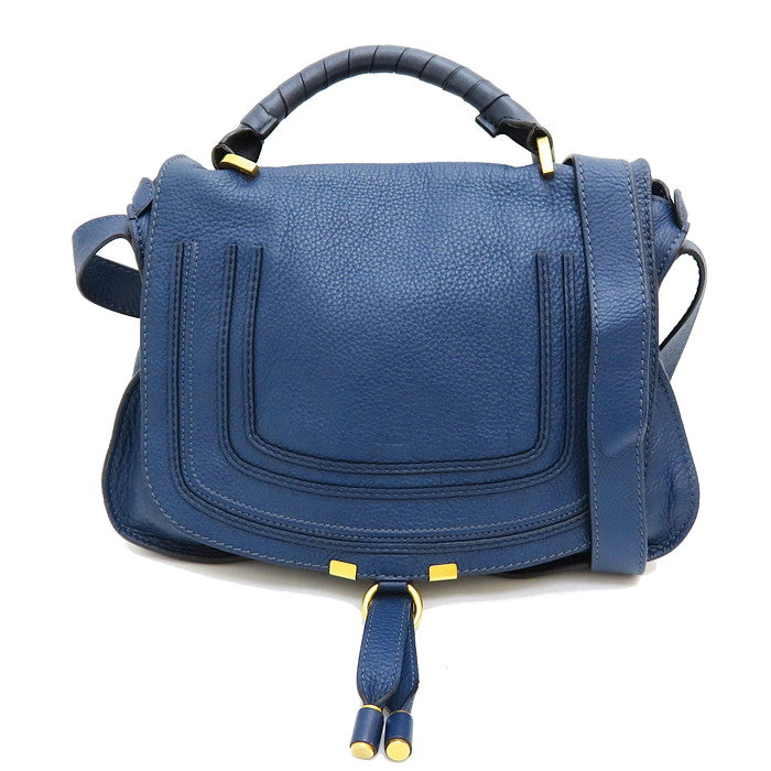 【Chloe/クロエ】 マーシー 2WAY ハンド ショルダーバッグ レザー ブルー レディース【中古】【真子質店】【GD】, 【MaDx】