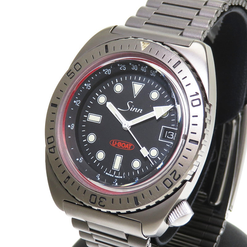 【Sinn/ジン】 U-BOAT 8820 初期型 腕時計 チタン 自動巻き/オートマ 黒 メンズ, 【中古】【真子質店】【GD】, 【ITMiK】