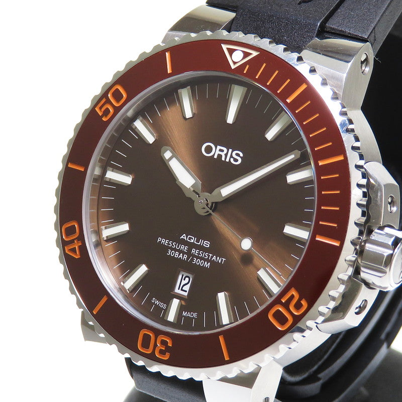 ○【美品】Oris 腕時計 オリス アクイスデイト 300M 裏スケありません