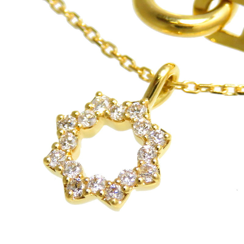 ダイヤモンド 計0.04ct ネックレス K18ゴールド 18金 0.9g 39.5cm レディース, 【中古】【真子質店】【NN】, 【YMo】