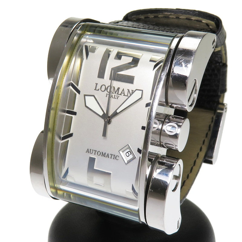 【LOCMAN/ロックマン】 R500 腕時計 ステンレススチール/レザー 自動巻き/オートマ シルバー メンズ