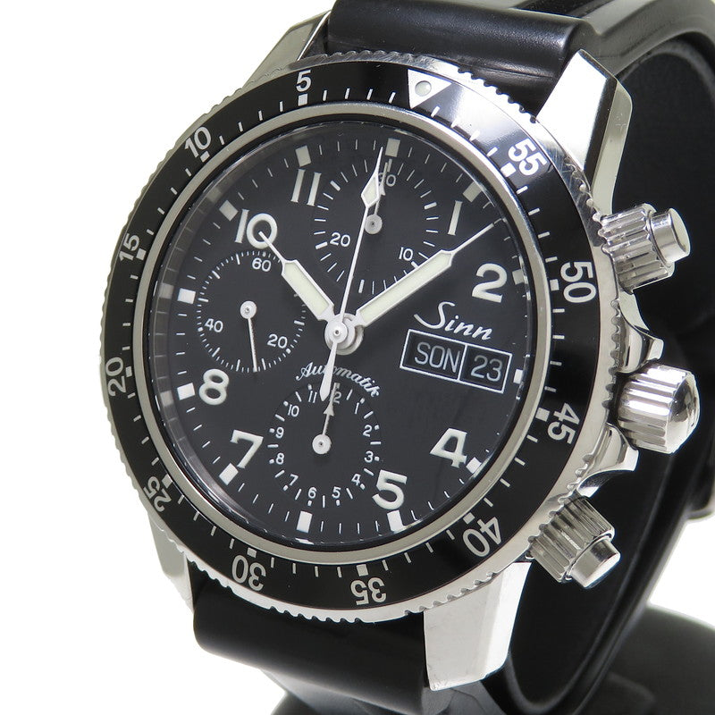 【Sinn/ジン】 インストゥルメント 103 腕時計 ステンレススチール/社外製ラバーベルト/社外製尾錠 自動巻き/オートマ 黒 メンズ【中古】【真子質店】【GD】【IMaMoMa】 Sinn/ジン】 インストゥルメント 103 腕時計 ステンレススチール/社外