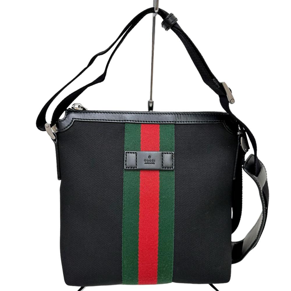 GUCCI/グッチ】 シェリーライン ショルダーバッグ ナイロン/キャンバス ブラック ユニセックス【中古】【真子質店】【BL】 【YDS –  真子質店 PawnShopMAKO