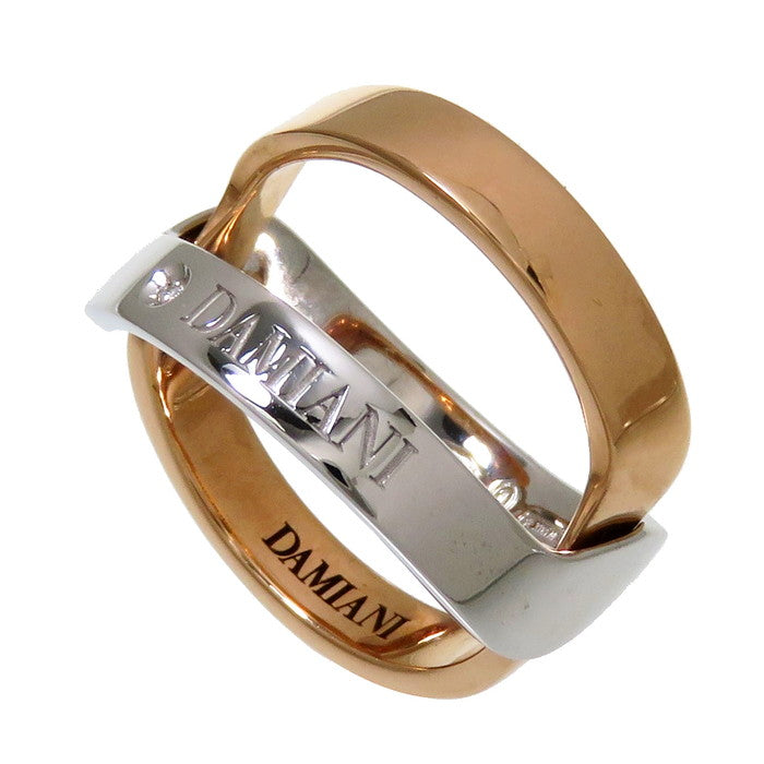 8.5号【Damiani/ダミアーニ】 2連 ダイヤモンド リング・指輪 バーチ