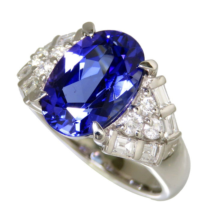 11.5号 タンザナイト 3.71ct ダイヤモンド 計0.65ct リング・指輪 