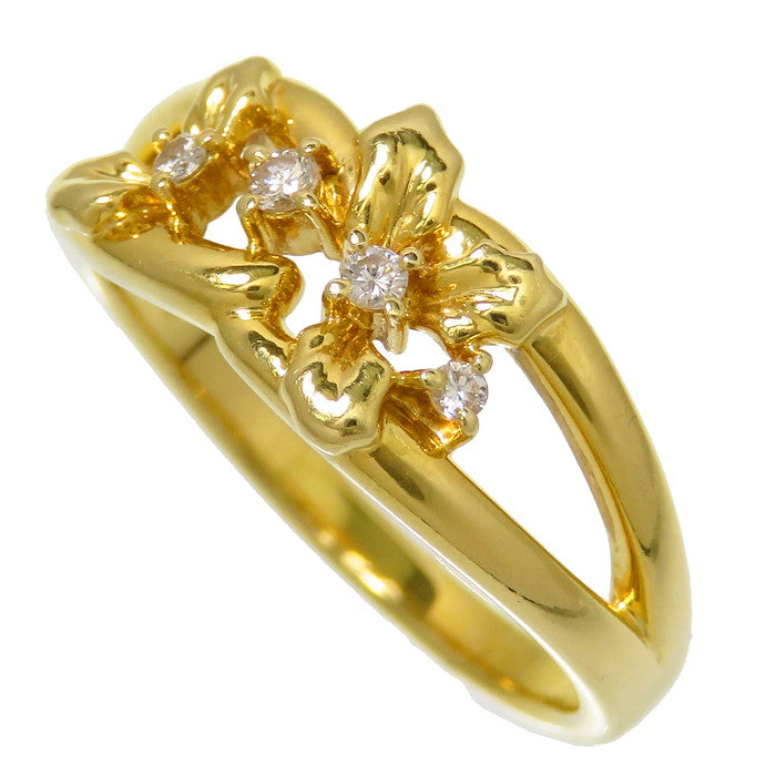 11号【TASAKI/タサキ】 植物デザイン ダイヤモンド 計0.05ct リング