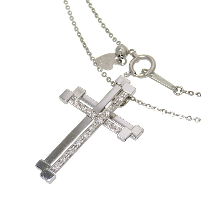 最終特価品 クロスモチーフ/十字架 ダイヤモンド 計0.10ct ネックレス