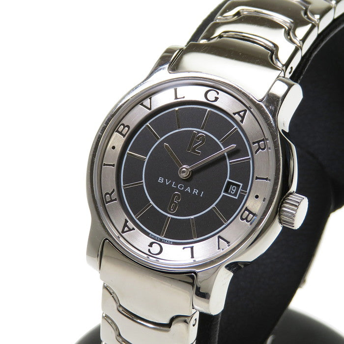 【BVLGARI/ブルガリ】 ソロテンポ ST29S 腕時計 ステンレススチール クオーツ ブラック レディース, 【中古】【真子質店】【BL】,  【MoMox】