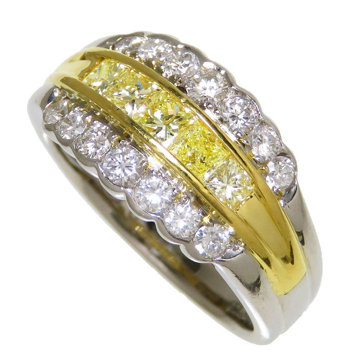【低価人気】K18 ダイヤモンド 総1.04ct ゴールドリング 11号 9.8g 指輪 イエローゴールド台