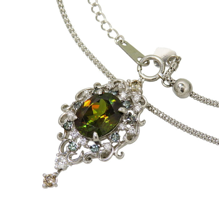 スフェーン 3.13ct アレキサンドライト 計0.23ct ダイヤモンド 計0.35 