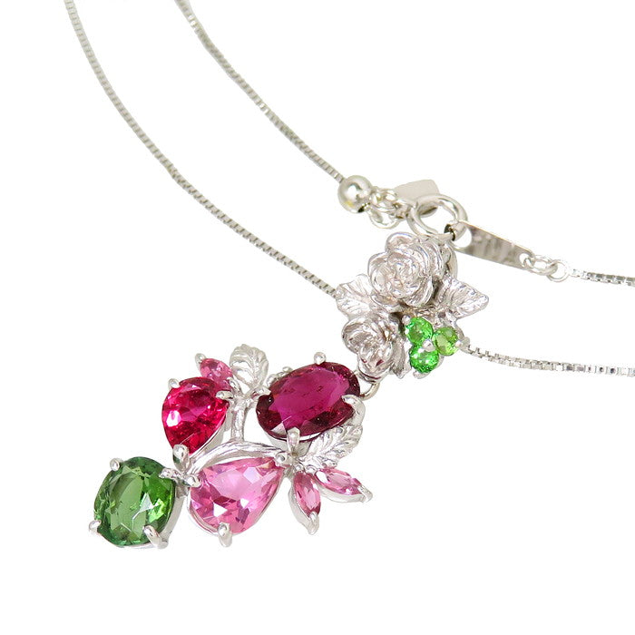 フラワー/花 マルチトルマリン 計3.97ct ダイヤモンド 0.01ct 