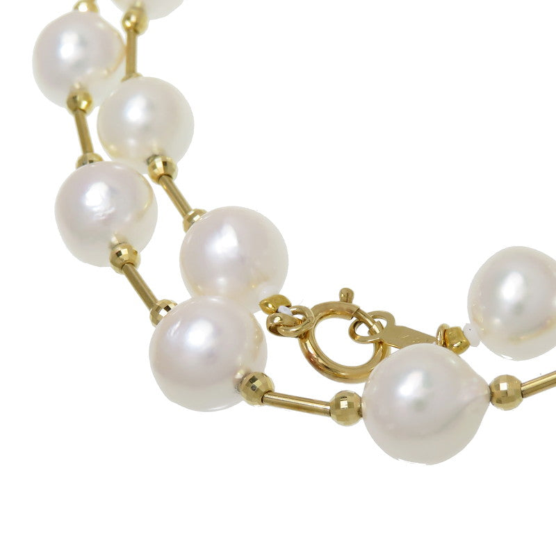 アコヤ真珠 7.7～8.5mm ネックレス K18ゴールド 18金 19.9g 42cm  