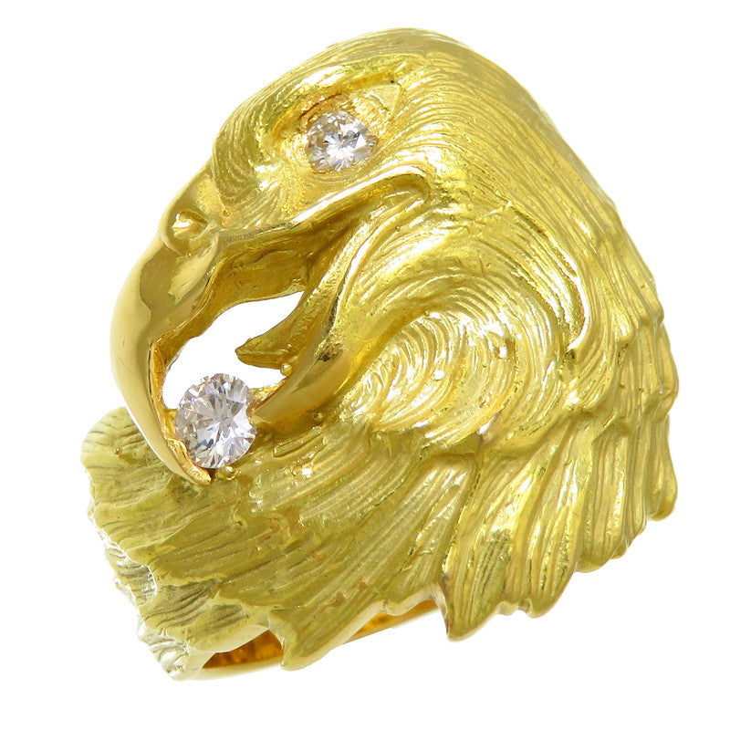 17号 鳥/イーグル ダイヤモンド 0.075/0.14ct リング・指輪 K18 