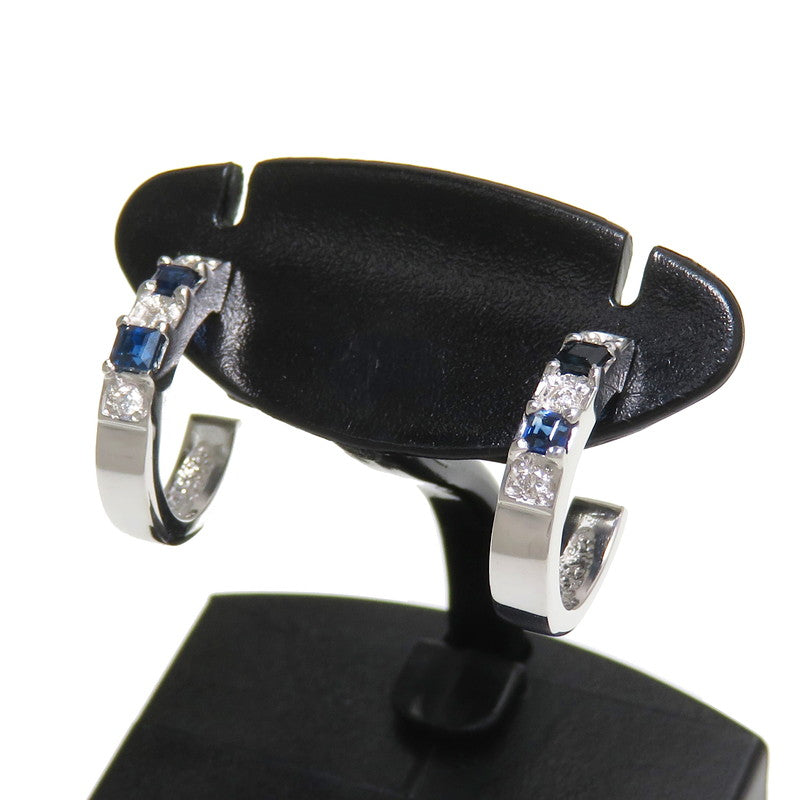 スタッド サファイア 計0.11×2ct ダイヤモンド 計0.03×2ct ピアス 