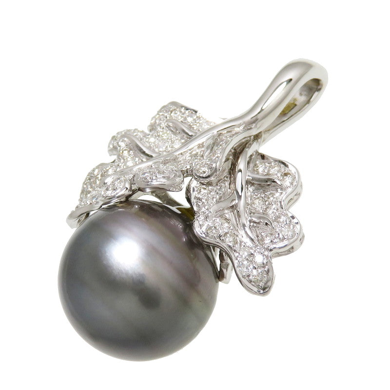 最安値正規品Pt900　ダイヤ0.31　大珠真珠　ペンダントトップ アクセサリー