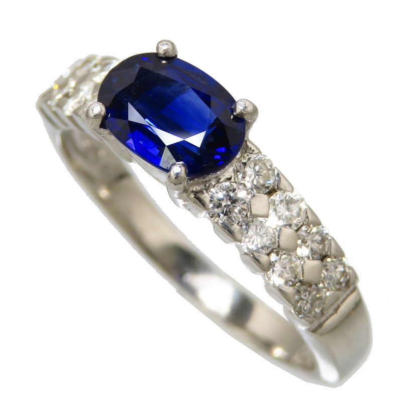 18.5号 サファイア 1.50ct ダイヤモンド 計0.60ct リング・指輪 Pt900 