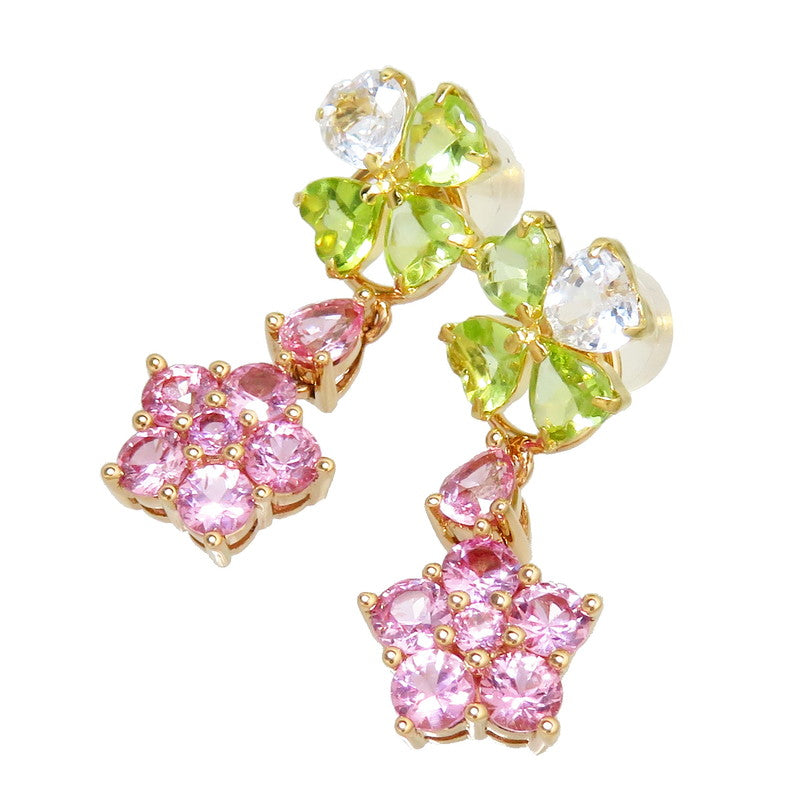 2WAY スタッド ピンクサファイア 計0.95×2ct ペリドット 計0.60×2ct