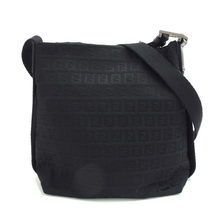 FENDI フェンディ ズッキーノ キャンバス レザー ショルダーバッグ