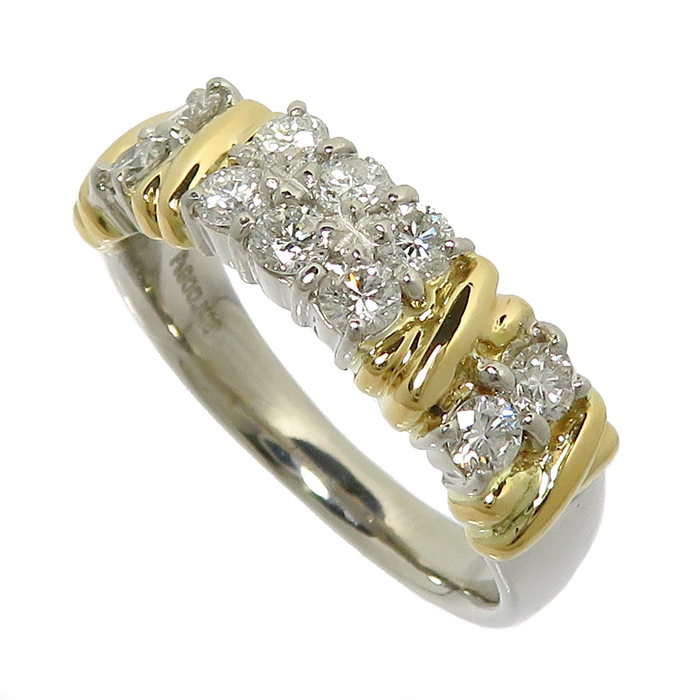 13号 仕上げ済 コンビカラー ダイヤモンド 計0.60ct リング・指輪 