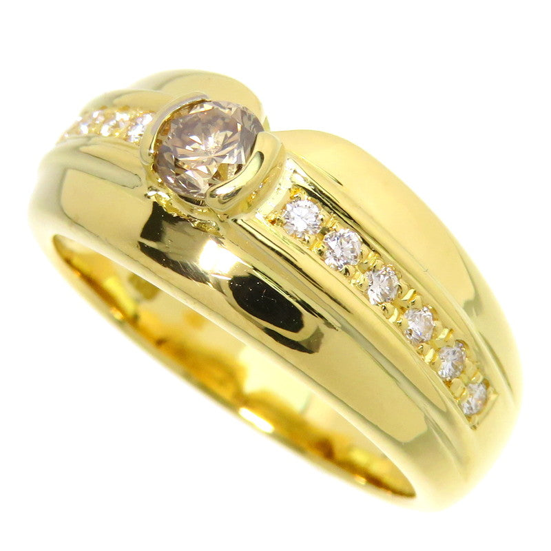 16号 ブラウンダイヤモンド(中央) 0.324ct ダイヤモンド 計0.171ct 