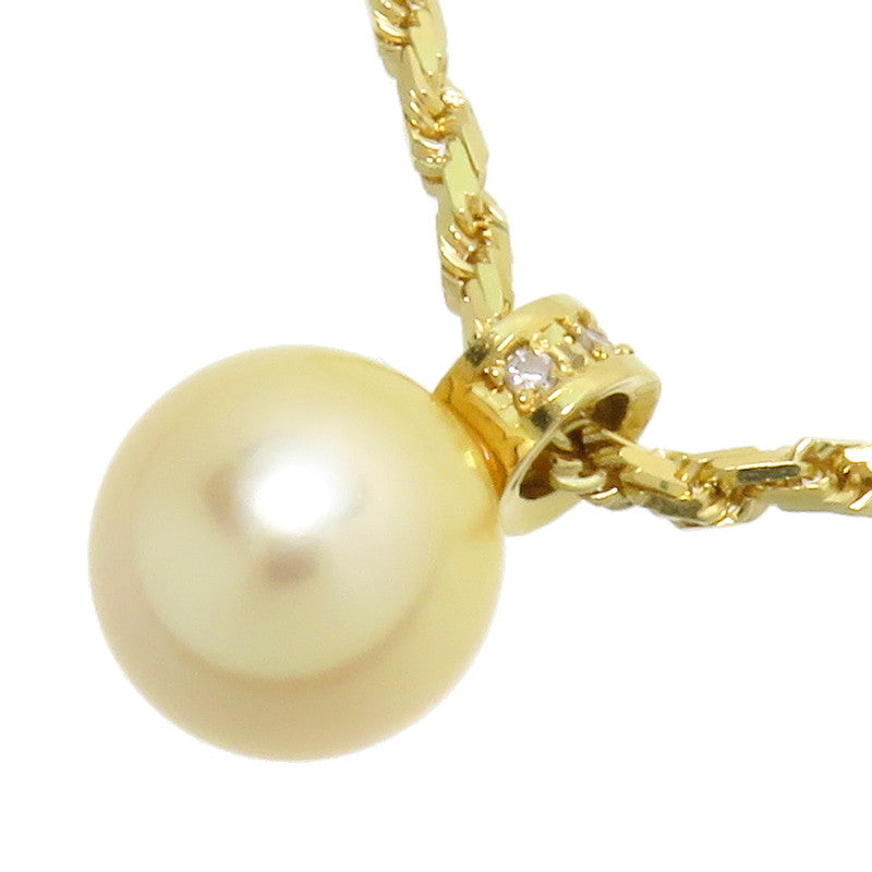 アコヤパール ダイヤモンド 計0.03ct ネックレス K18ゴールド 18金 8.9 