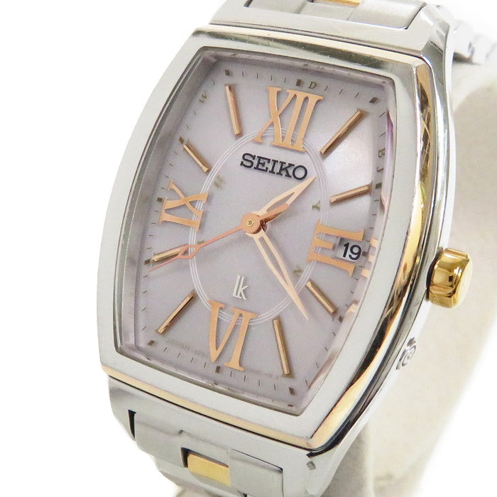 SEIKO/セイコー】 ルキア 1B22-0AZ0 腕時計 ステンレススチール ソーラー電波 ピンク文字盤 レディース 【中古】【真子質店 –  真子質店 PawnShopMAKO