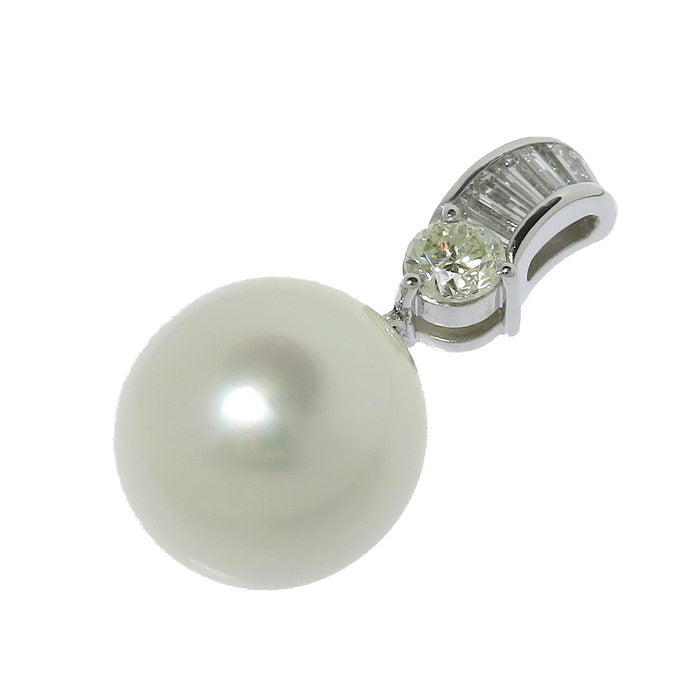 専用　最終Pt900白蝶パール13ｍｍ　D0.1ct　サイズ13号 白蝶真珠 13.1mm ダイヤモンド 0.460ct ダイヤモンド 計0.308ct