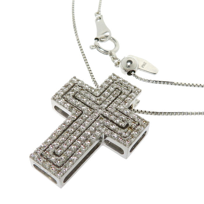 クロス/十字架 3分割 アジャスター付 ダイヤモンド 計0.50ct