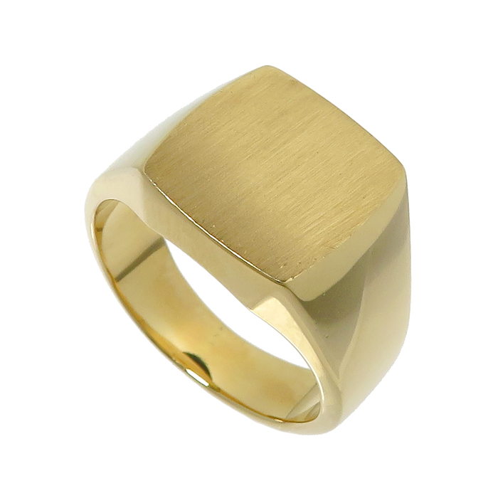 18号 仕上げ済 印台 リング・指輪 K18ゴールド 18金 19.0g ユニ