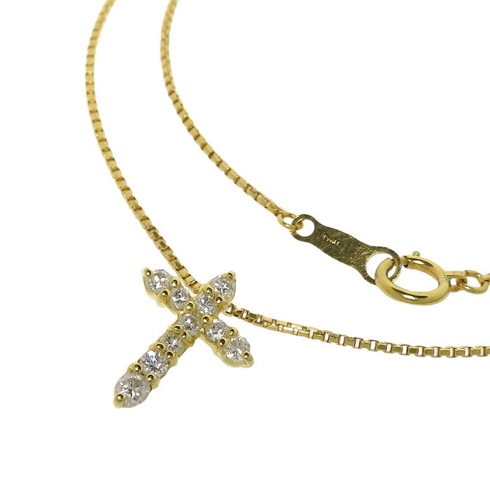 LA SOMA/ラソマ】クロス/十字架 ダイヤモンド 計0.30ct ネックレス K18 ...