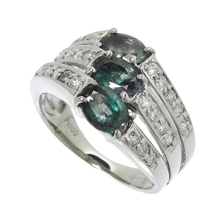 10号 仕上げ済 アレキサンドライト 1.27ct ダイヤモンド 計0.34ct 