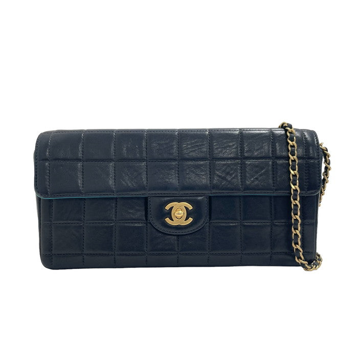 CHANEL/シャネル】 チョコバー チェーン ショルダーバッグ ラムスキン
