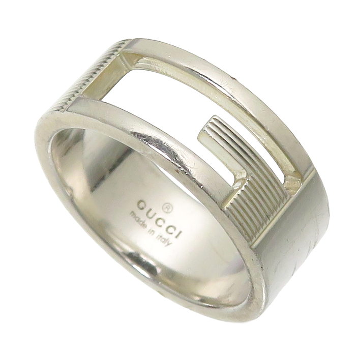 14号【GUCCI/グッチ】 ブランデッド Gリング リング・指輪 シルバー925