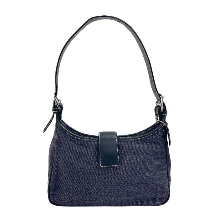 COACH/コーチ】 7762 セミショルダー ショルダーバッグ デニム/レザー 