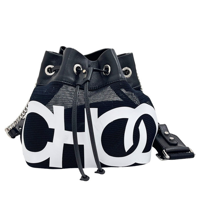 JIMMY CHOO/ジミーチュウ】 ジュノS ロゴ 巾着 チェーン ショルダー 