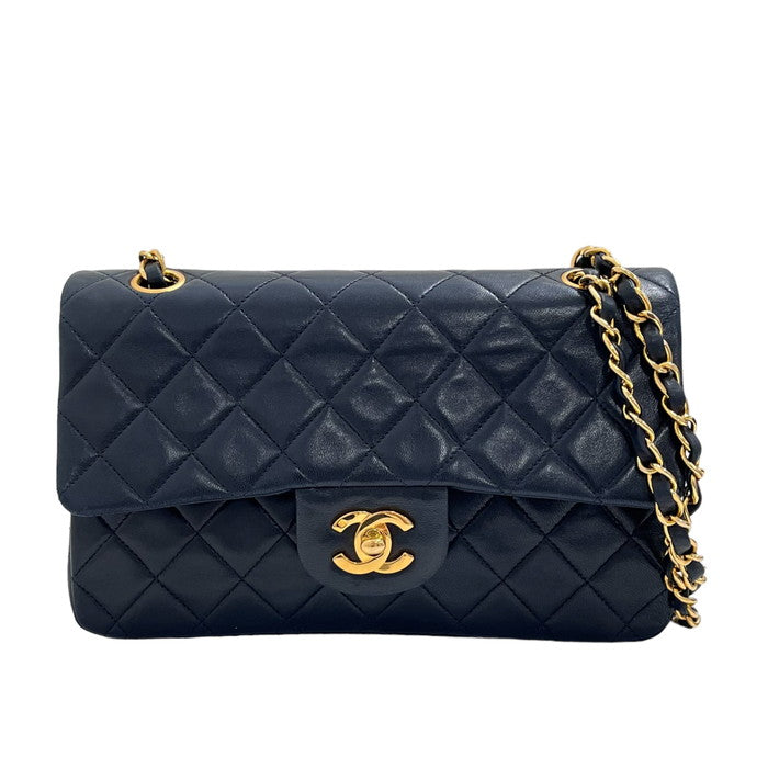 CHANEL/シャネル】 マトラッセ WフラップWチェーン ショルダーバッグ ラムスキン ネイビー レディース【中古】【真子質店】【BL】 –  真子質店 PawnShopMAKO