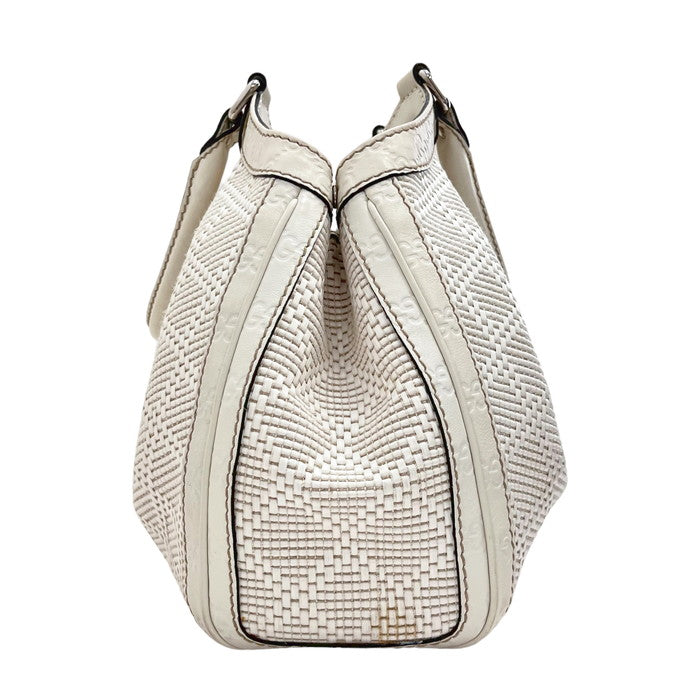 GUCCI/グッチ】 スーキー 211944 編み込み トートバッグ 白