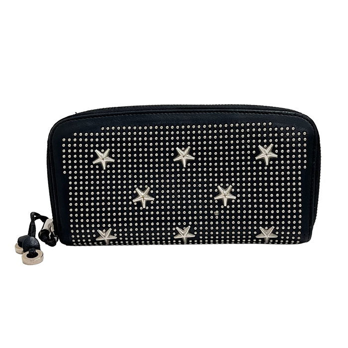 JIMMY CHOO/ジミーチュウ】 スタースタッズ 長財布 ブラック 