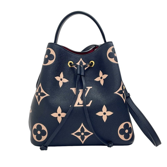 【LOUIS VUITTON/ルイ・ヴィトン】 ネオノエMM モノグラムアンプラント M45497 ２way ショルダーバッグ ハンドバッグ  ブラック/ベージュ レディース【中古】【真子質店】【BL】, 【TSDMi】