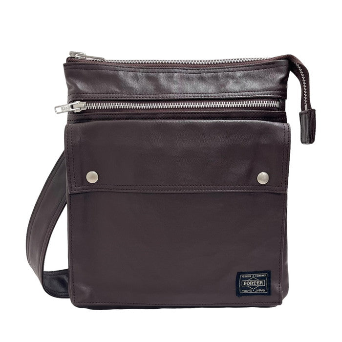 PORTER/ポーター】 ショルダーバッグ レザー ブラウン メンズ【中古