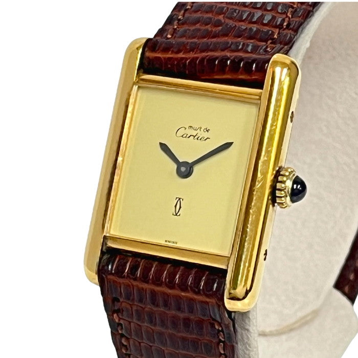 冬セール5357　Cartier　カルティエ　マストタンク　925　レディース　動作品 マストタンク