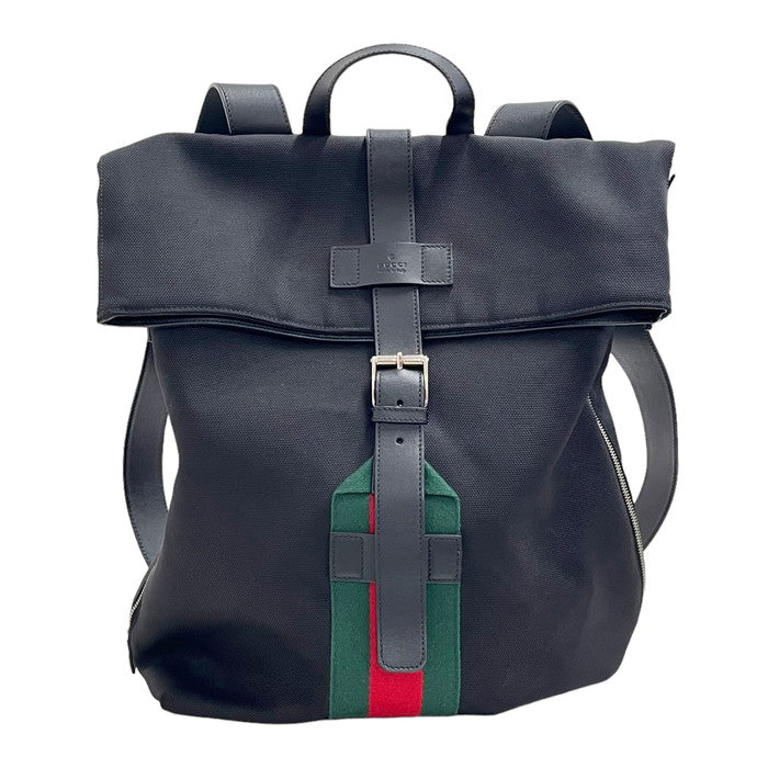 GUCCI/グッチ】 シェリー 337075 バックパック リュック・デイパック/テクノキャンバス ブラック ユニセックス【中古】【真子質 –  真子質店 PawnShopMAKO