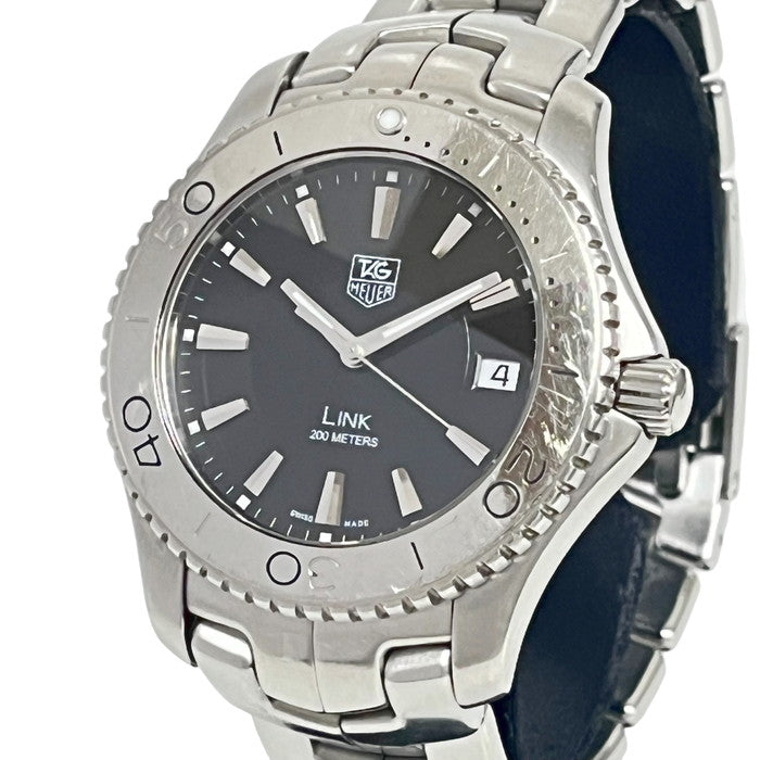 【美品】TAG Heuer タグホイヤーLINK 黒文字盤 メンズ　WJ1110