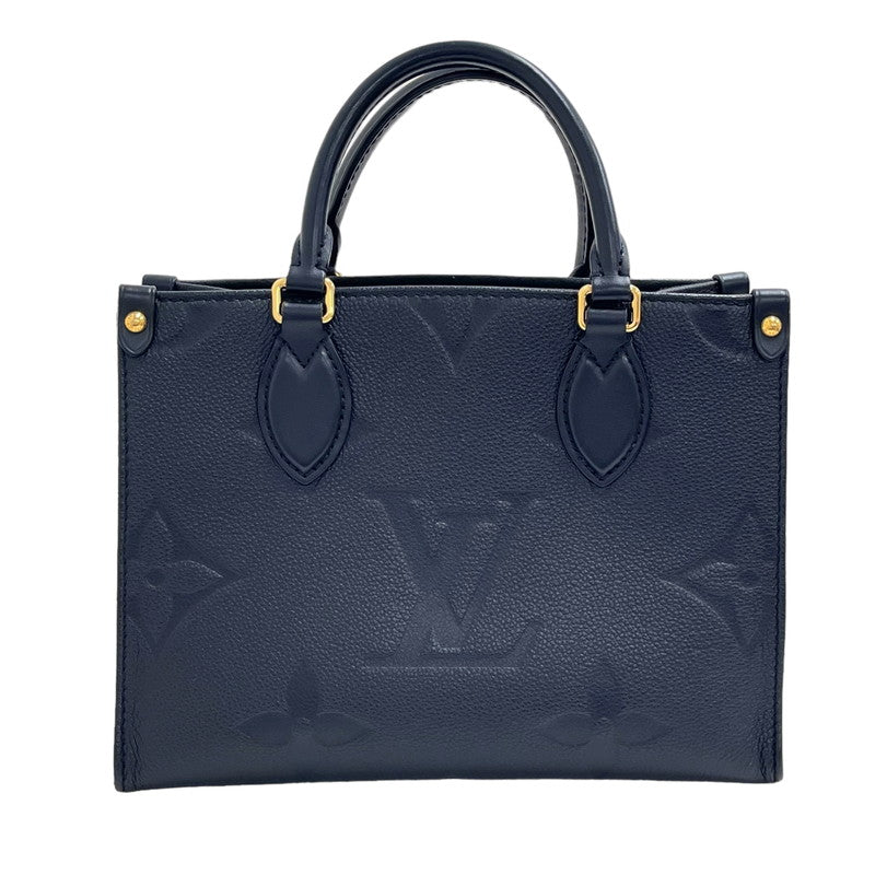 【LOUIS VUITTON/ルイ・ヴィトン】 オンザゴーPM モノグラム M45653 ハンドバッグ モノグラムアンプラント ノワール  レディース【中古】【真子質店】【BL】, 【TYMoI】