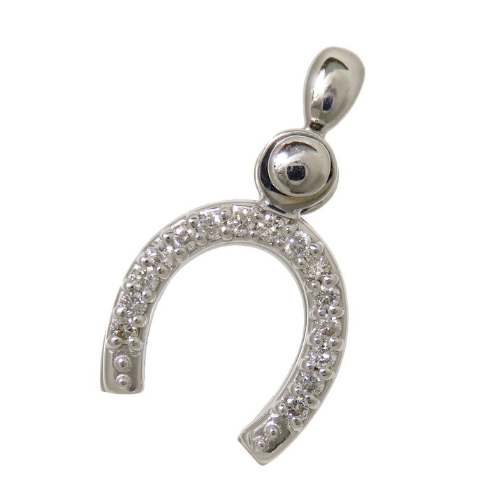 馬蹄/ホースシュー スイング ダイヤモンド 計0.15ct ペンダントトップ 
