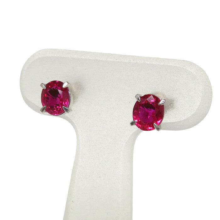 ルビー 0.707/0.767ct ピアス Pt900プラチナ 1.9g レディース 【中古